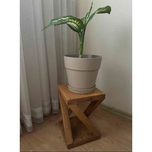 Ahşap Saksı  Altlığı sehpa tabure