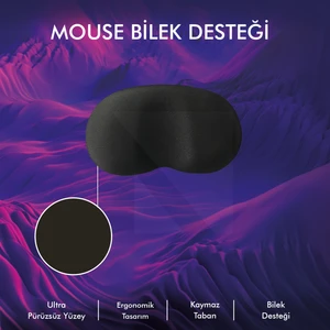 Active Team MP03 - Memory Mouse Bilek Destek Pedi | Yumuşak, Ergonomik, Fare Önü El Bileği Dinlendirme Pedi