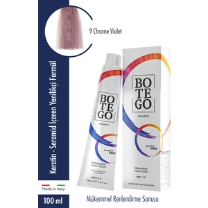Metallic Shades Krem Saç Boyası - 9 Chrome Violet 100 ml - Plex, Keratin, Seramid