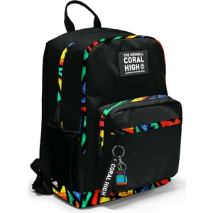 Coral High Siyah Grafiti Desenli Okul Sırt Çantası 23633