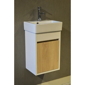 Turkuaz Seramik Banyo Tuvalet Mini Lavabo 26 x 36 cm %100MDF (Banyo Dolabı)