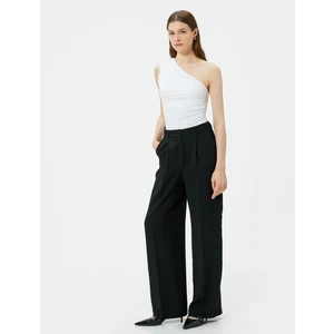Tek Omuz Üst Drapeli Slim Fit