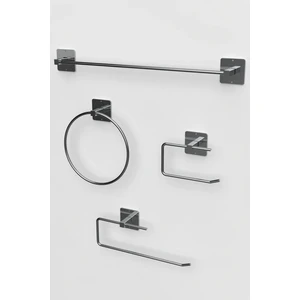 Yapışkanlı Gümüş Rulo ve Uzun Havluluk Wc Kağıtlık ve Çember Havluluk Banyo Mutfak 4'lü Set