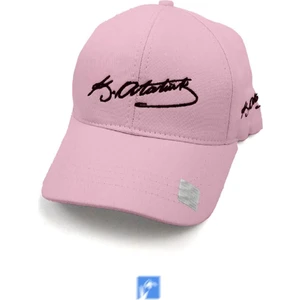 Kardelen Butik Denizli Eck Tekstil Unisex Pembe Atatürk Işlemeli Şapka