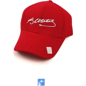 Kardelen Butik Denizli Eck Tekstil Unisex Kırmızı Atatürk Işlemeli Şapka