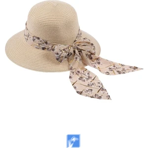 Kardelen Butik Denizli Lüx Hasır Plaj Şapkası  57-58 cm