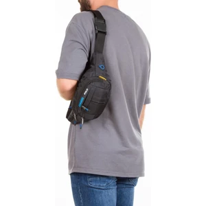 Newishpolo Newish Polo  Impertex Kulaklık Çıkışlı Bel Çantası Siyah Mavi newpolo201