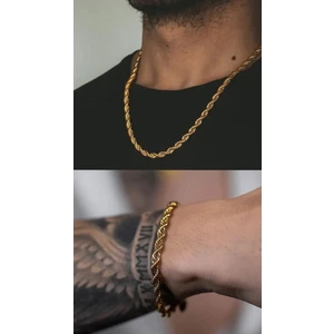 Unisex Burgu Halat Kolye ve Bileklik Set