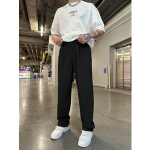 Kumaş Baggy Pantolon Siyah