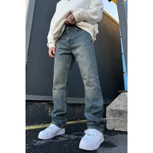 Yıkamalı Indigo Baggy A109 K-10 Pantolon Indigo