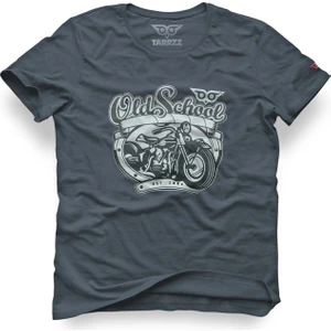 Old School Motorcu Tasarım Tişört