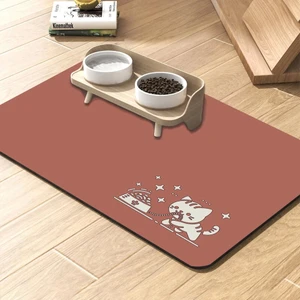Matgo Pati Mama Çeken Kedi Gül Kurusu Beslenme Matı 50 x 70 cm