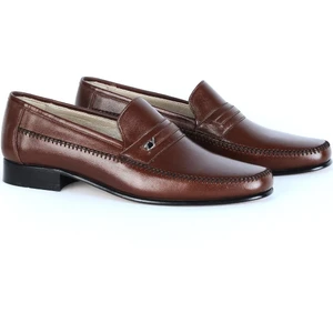 Tek Yıldız 02 Kahve Kösele %100 Deri Erkek Klasik Ayakkabı