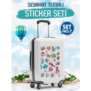 Tuğset Etiket Seyahat Temalı Bavul Sticker Etiket Çıkartma S7