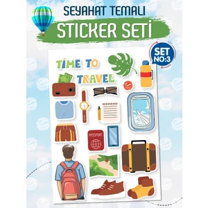 Tuğset Etiket Seyahat Temalı Bavul Sticker Etiket Çıkartma S3 T971