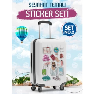 Tuğset Etiket Seyahat Temalı Bavul Sticker Etiket Çıkartma S2 T970