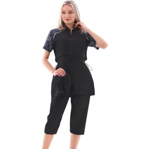 REMSA Paraşüt Yarı Kapalı Tesettür Mayo Hera 2408 Siyah