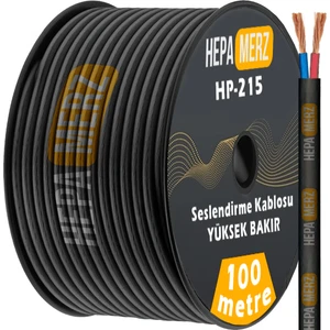 Hepa Merz Hp-215 Tam Bakır 2X1.5 Mm Hoparlör Kablosu 100 Mt