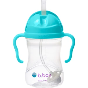 Tıklama Kilitli Uçlu Damlatmaz Pipetli Alıştırma Bardağı, Deniz Mavisi, 240 Ml, 6+ Ay,1 Adet