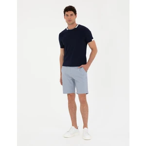 Pierre Cardin Erkek Açık Mavi Slim Fit Gofre Dokuma Şort 50284276-VR003