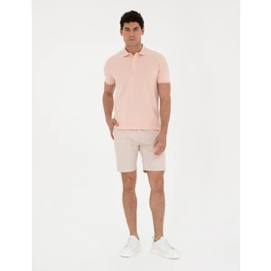 Pierre Cardin Erkek Bej Slim Fit Dokuma Şort 50284277-VR011