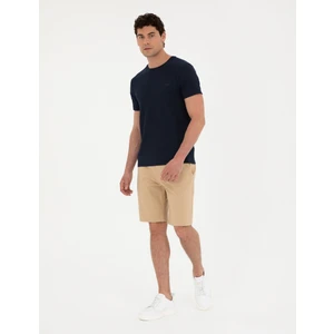 Pierre Cardin Erkek Camel Slim Fit Dokuma Şort 50291544-VR015
