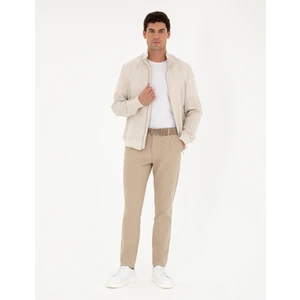 Pierre Cardin Erkek Bej Carrot Fit Keten Karışımlı Kanvas Pantolon 50291517-VR011
