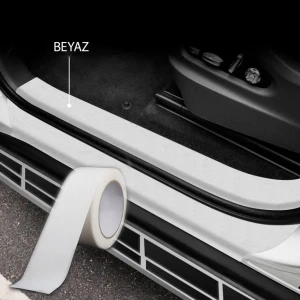 Mega Oto Market [brand] Kapı Çizik ve Koruma Bandı Çizik Önleyici Bant Kapı Koruma Beyaz 10 Metre x 5 cm