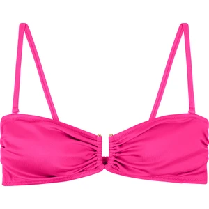 Metal Aksesuarlı Straplez Bikini Üst