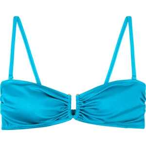 Metal Aksesuarlı Straplez Bikini Üst
