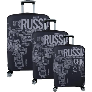 Ülkeler Büyük Orta Kabin Boy Için 3 Lü Valiz Kılıfı