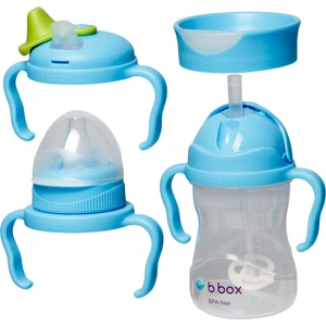 4-In-1 Alıştırma Bardakları Beslenme Geçiş Seti, Avantaj Paketi, Mavi,  4 Parça, 240 ML,12AY+