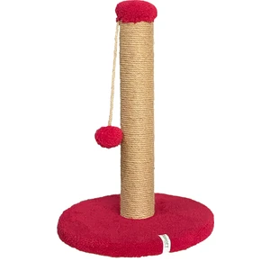 Yuvarlak Ponponlu Kedi Tırmalama Direği 52 cm Kedi Tırmalama Tahtası
