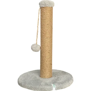 Yuvarlak Ponponlu Kedi Tırmalama Direği 52 cm Kedi Tırmalama Tahtası