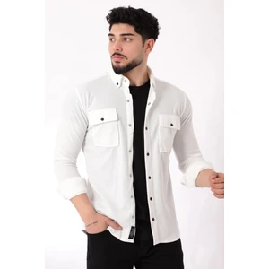 Stil Kombin Çift Cep Kapaklı Örme Gömlek Xc U16787_40292