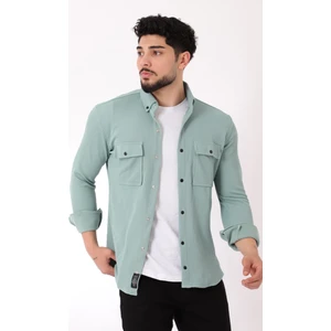 Stil Kombin Çift Cep Kapaklı Örme Gömlek Xc U16787_40292