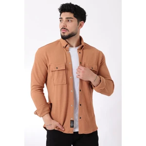 Stil Kombin Çift Cep Kapaklı Örme Gömlek Xc U16787_40292