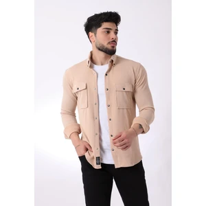Stil Kombin Çift Cep Kapaklı Örme Gömlek Xc U16787_40292