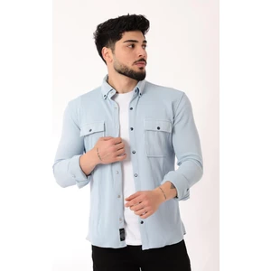 Stil Kombin Çift Cep Kapaklı Örme Gömlek Xc U16787_40292