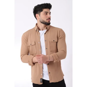 Stil Kombin Çift Cep Kapaklı Örme Gömlek Xc U16787_40292