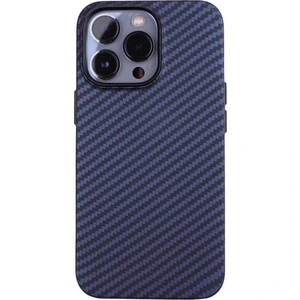 Megafox Teknoloji Apple iPhone 13 Pro Uyumlu Kılıf Karbon Fiber Tasarımlı Karbono Kapak, Lacivert