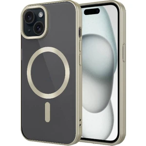 Megafox Teknoloji Apple iPhone 15 Uyumlu Kılıf Mat Tasarımlı Magsafe Wireless Şarj Özellikli Mat Setro Kapak, Sarı