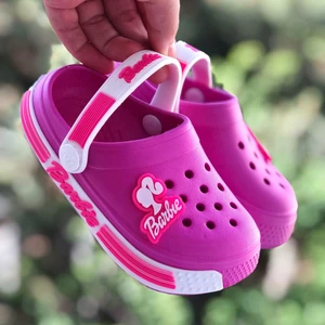 Barby Figürlü Çocuk Sandaleti , Çocuk Crocks Modeli Sandalet ,ana Okulu Kreş Sandaleti ,deniz Plaj Sandaleti