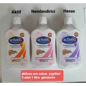 Aktivex Sıvı Sabun  Çeşitleri  3 Adet  1litre