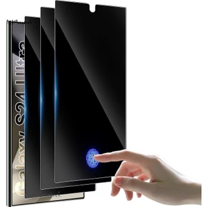 M.TK Moveteck Samsung Galaxy S24 Ultra Ekran Koruyucu Hayalet Cam Aktif Parmak Izi Okuyuculu Touch Premium Gurved Glass