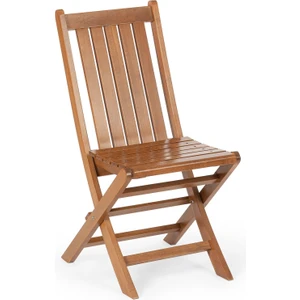 Mebel Stil Acropol Katlanır Sandalye - Dış Mekan Kolçaksız Ahşap Bahçe, Balkon Sandalyesi