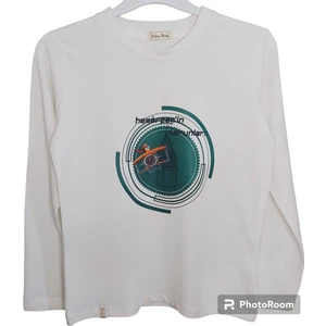 Dekim Moda Erkek Çocuk Uzun Kollu Bisiklet Yaka Hazerfen Baskılı T-Shirt
