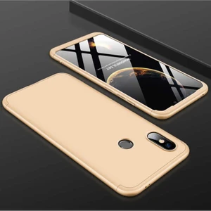 Megafox Teknoloji Xiaomi Mi Max 3 Uyumlu Kılıf Ays Kapak, Gold