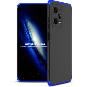 Megafox Teknoloji Xiaomi Redmi Note 12 Pro 5g Uyumlu Kılıf Ays Kapak, Siyah-Mavi