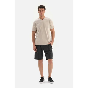 Siyah Iki Iplik Cepli Şort